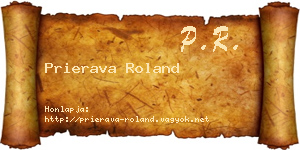 Prierava Roland névjegykártya